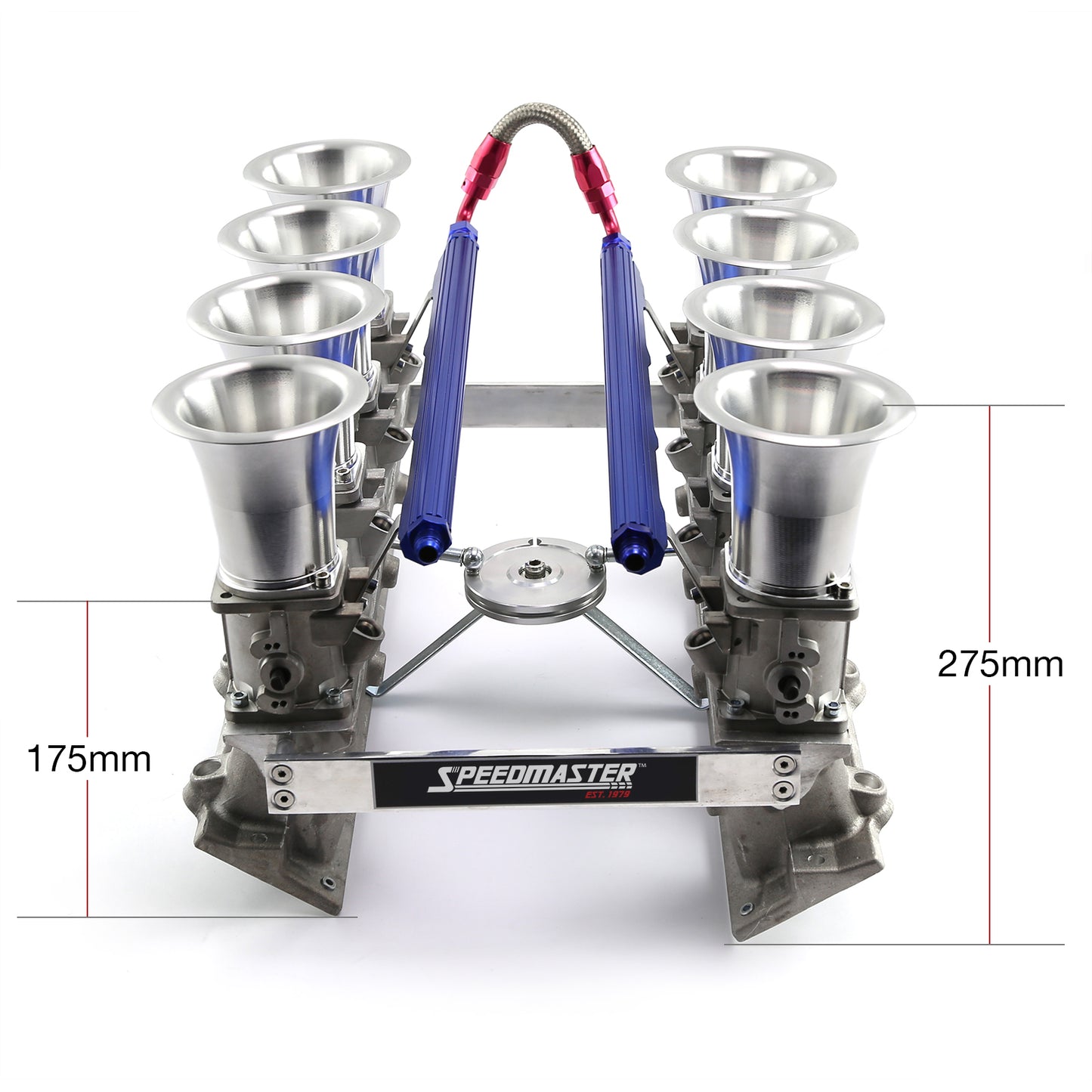Sistema de colector de admisión de pila EFI de tiro descendente para Chevy GM LS7, satinado