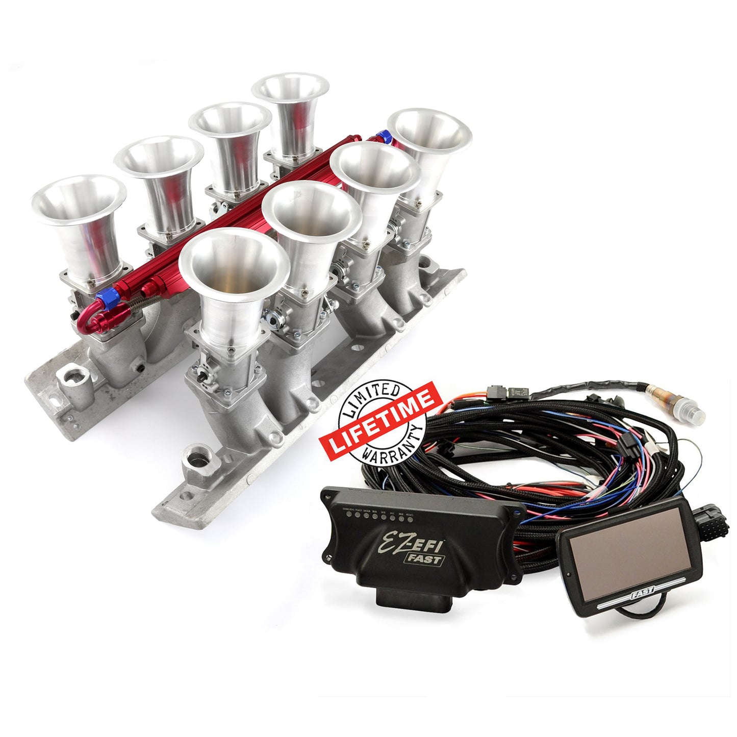 Colector EFI Chevy BBC 454 y sistema de inyección de combustible autoajustable FAST EZ-EFI 2.0