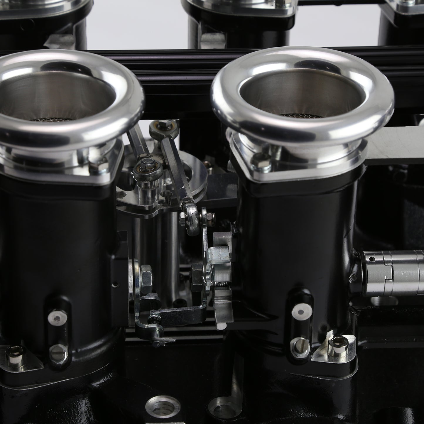 Sistema de colector de admisión de pila EFI de tiro descendente Ford BB 460 completo, negro