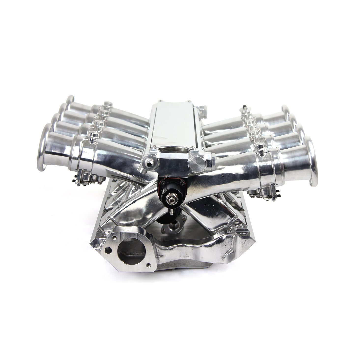 Ford 351W Windsor Sidedraft 8 Stack EFI Intake Manifold System Complete Polished