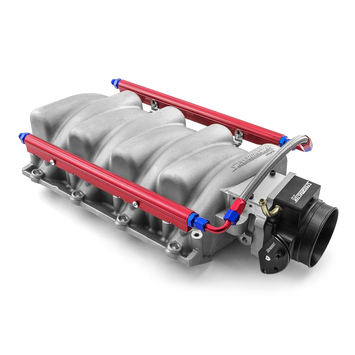 Colector de admisión EFI satinado para Chevy LS1 LS2 LS6 con cuerpo del acelerador de 92 mm