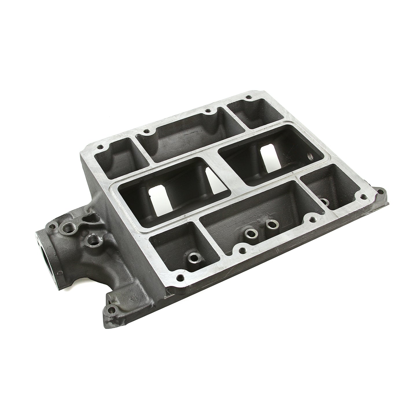 Colector de admisión de aluminio satinado para supercargador Ford SB 289 302 Windsor 6-71 8-71