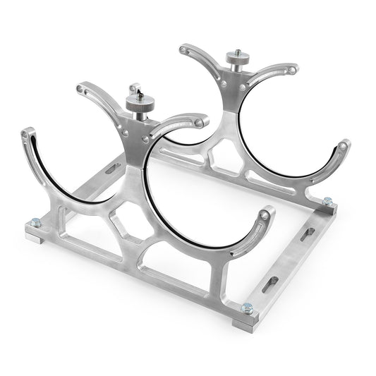 Soporte para dos botellas de óxido nitroso Nos de aluminio pulido