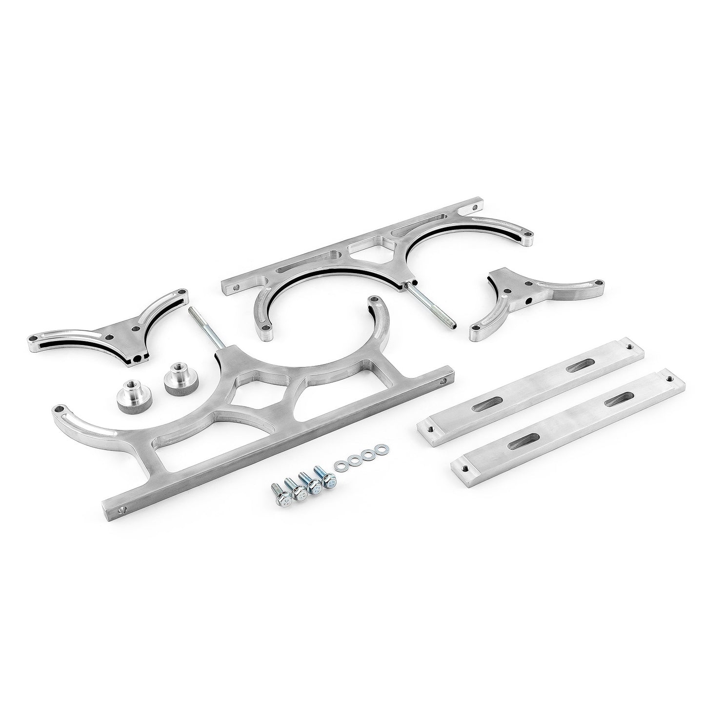 Soporte para dos botellas de óxido nitroso Nos de aluminio pulido