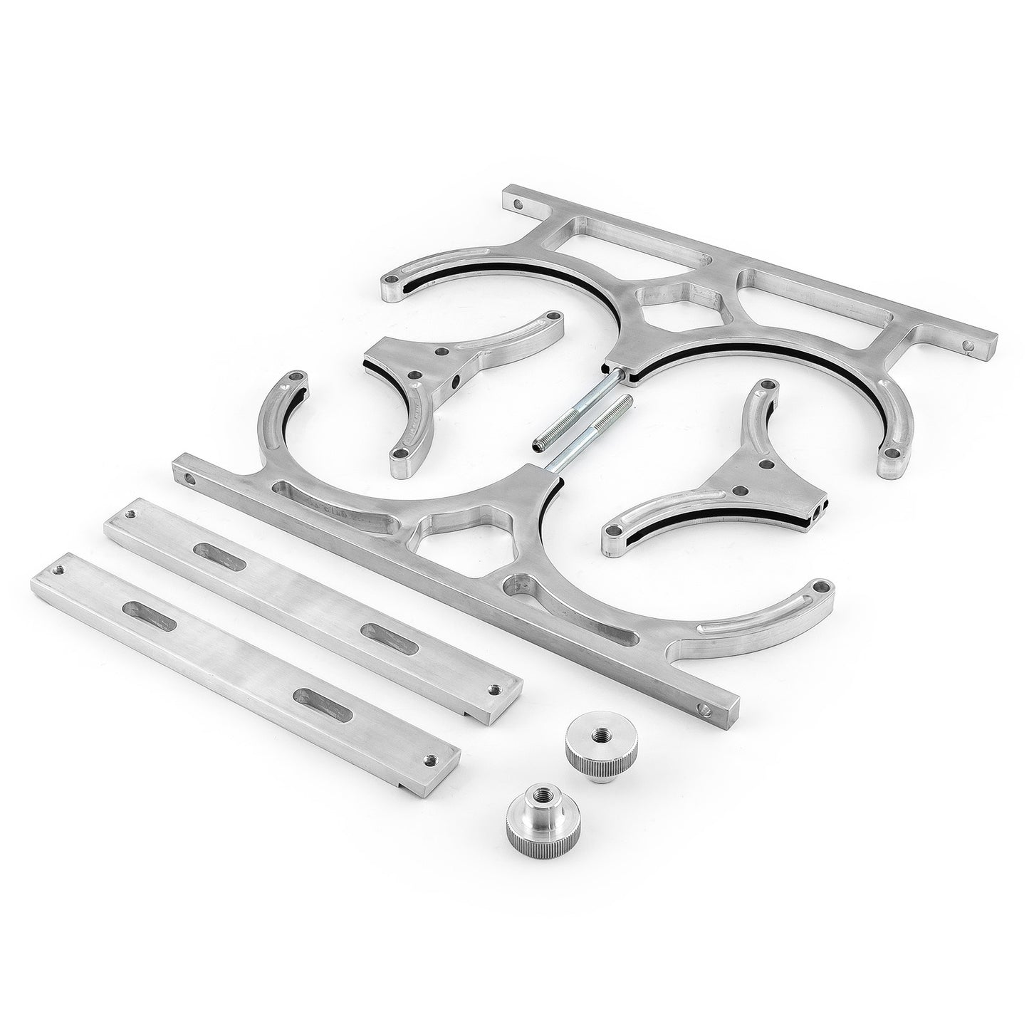 Soporte para dos botellas de óxido nitroso Nos de aluminio pulido