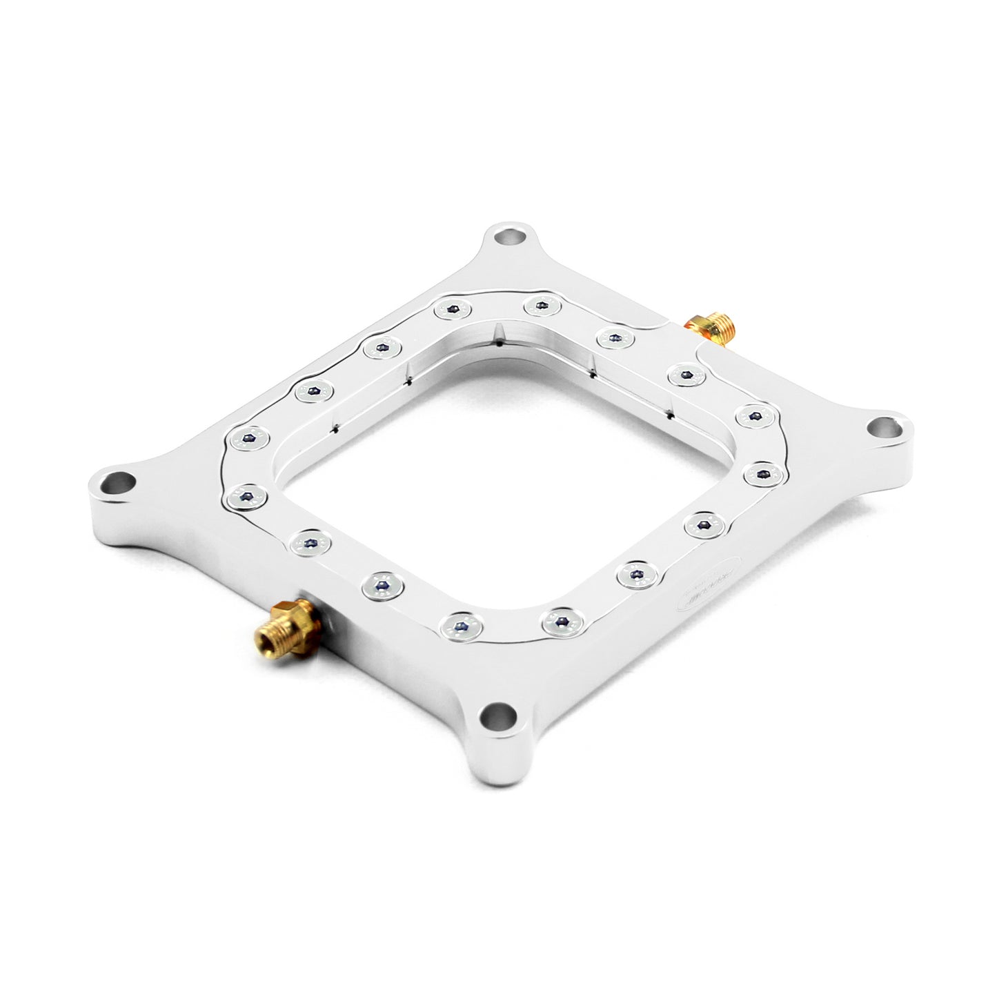 Nitrous Oxide 0.500 Polished Billet Square Bore Perimeter Injection Spacer Plate