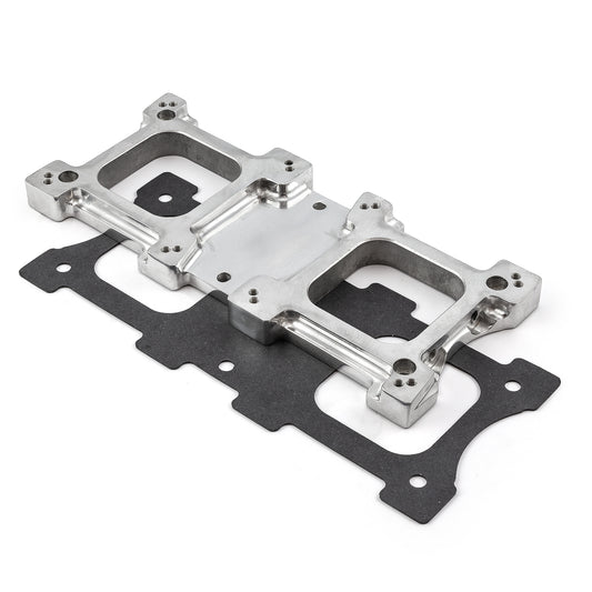 Placa adaptadora de soplador pulida para carburador doble 4150 6-71 8-71