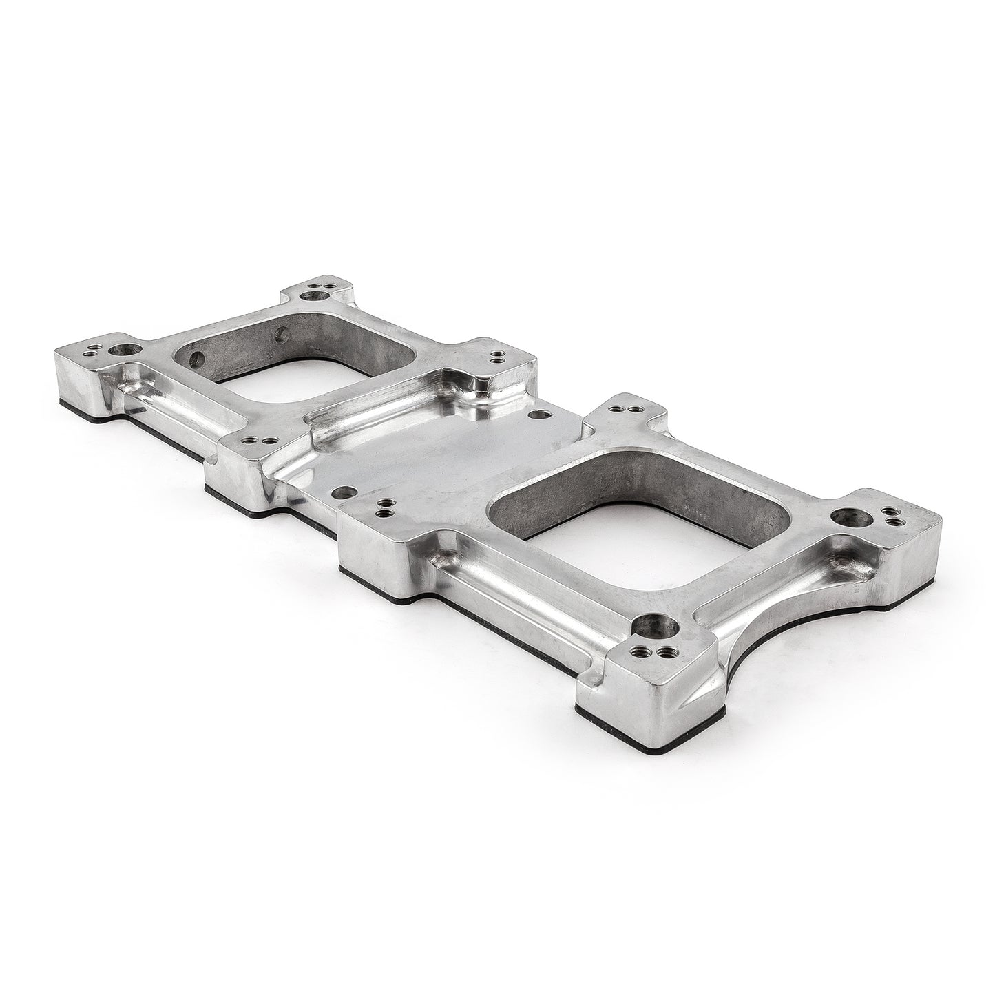Placa adaptadora de soplador pulida para carburador doble 4150 6-71 8-71