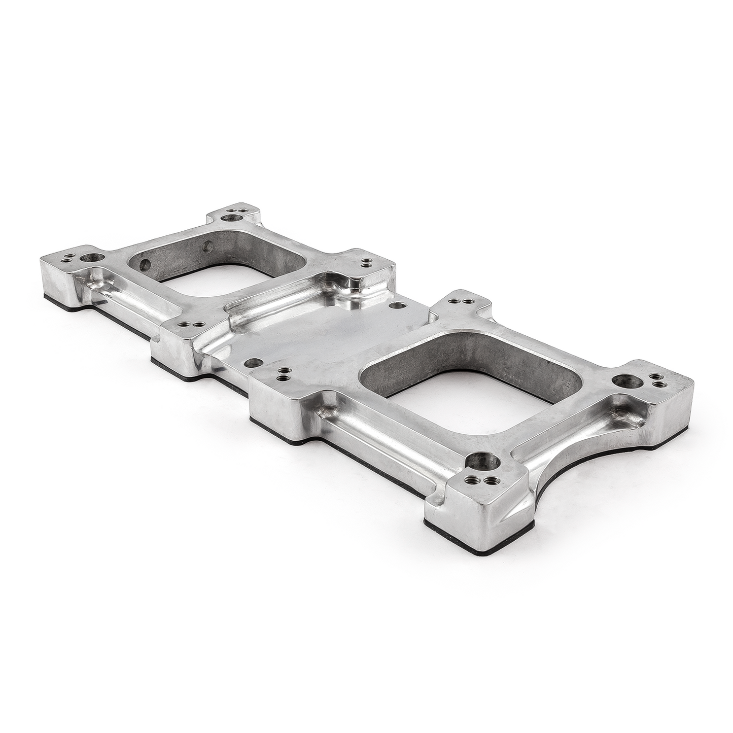 Placa adaptadora de soplador pulida para carburador doble 4150 6-71 8-71