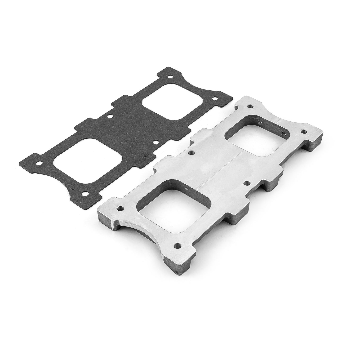 Placa adaptadora de soplador de doble carburador 4150 6-71 8-71 satinada