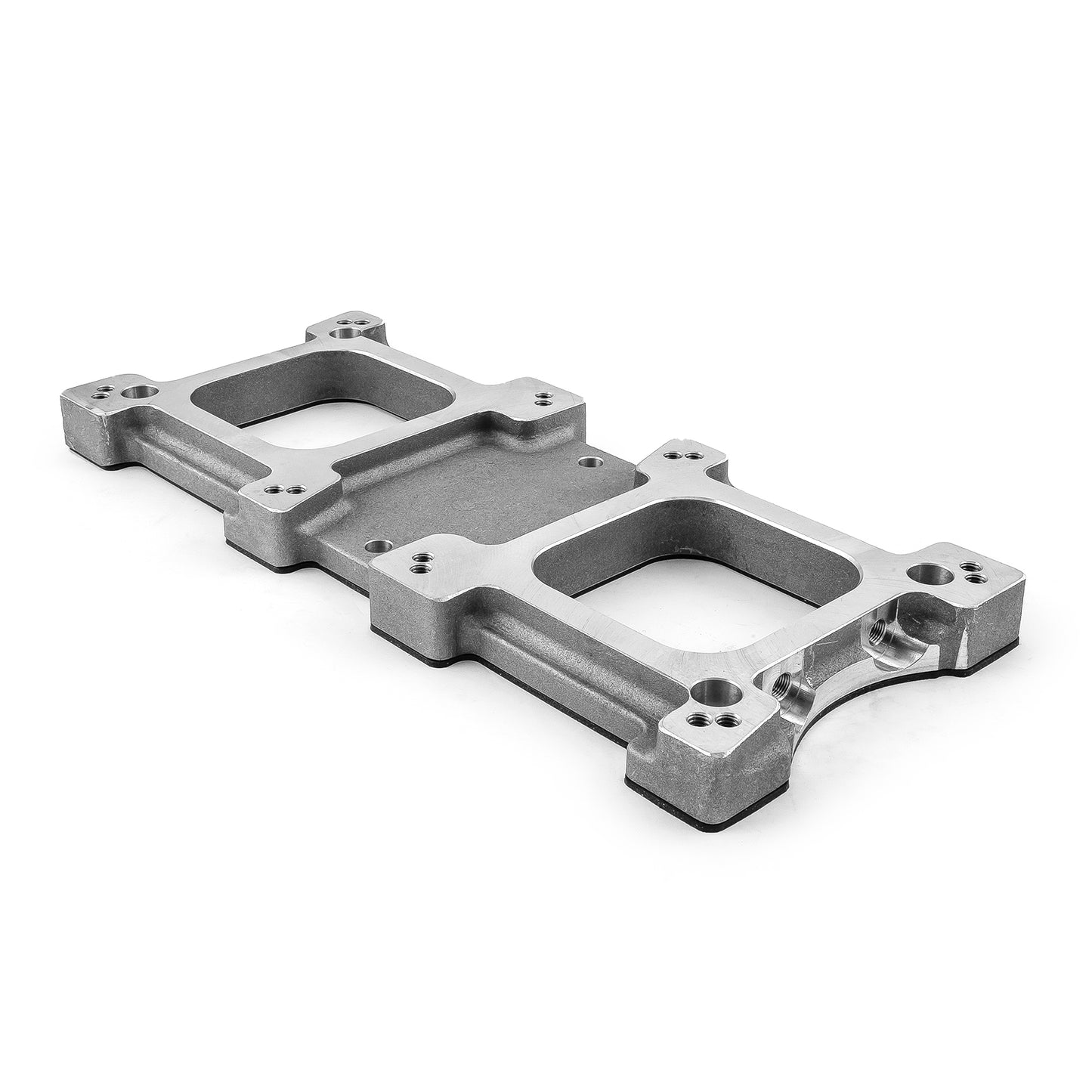 Placa adaptadora de soplador de doble carburador 4150 6-71 8-71 satinada