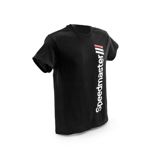 Camiseta de algodón negra Speedmaster Engine