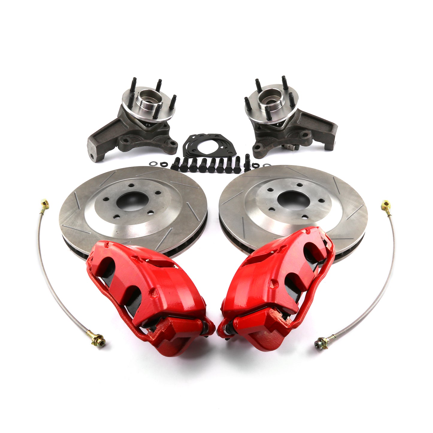 Kit de conversión de freno de disco delantero ranurado de 13" para GM C5 Corvette