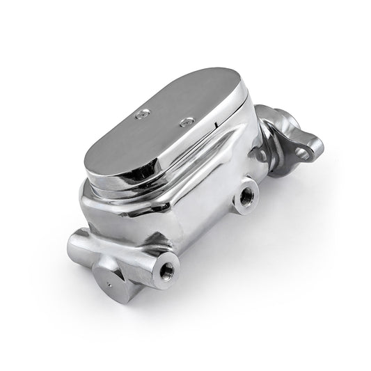 Cilindro maestro de freno universal GM de aluminio con parte superior lisa y cromado (diámetro interior de 1,000")