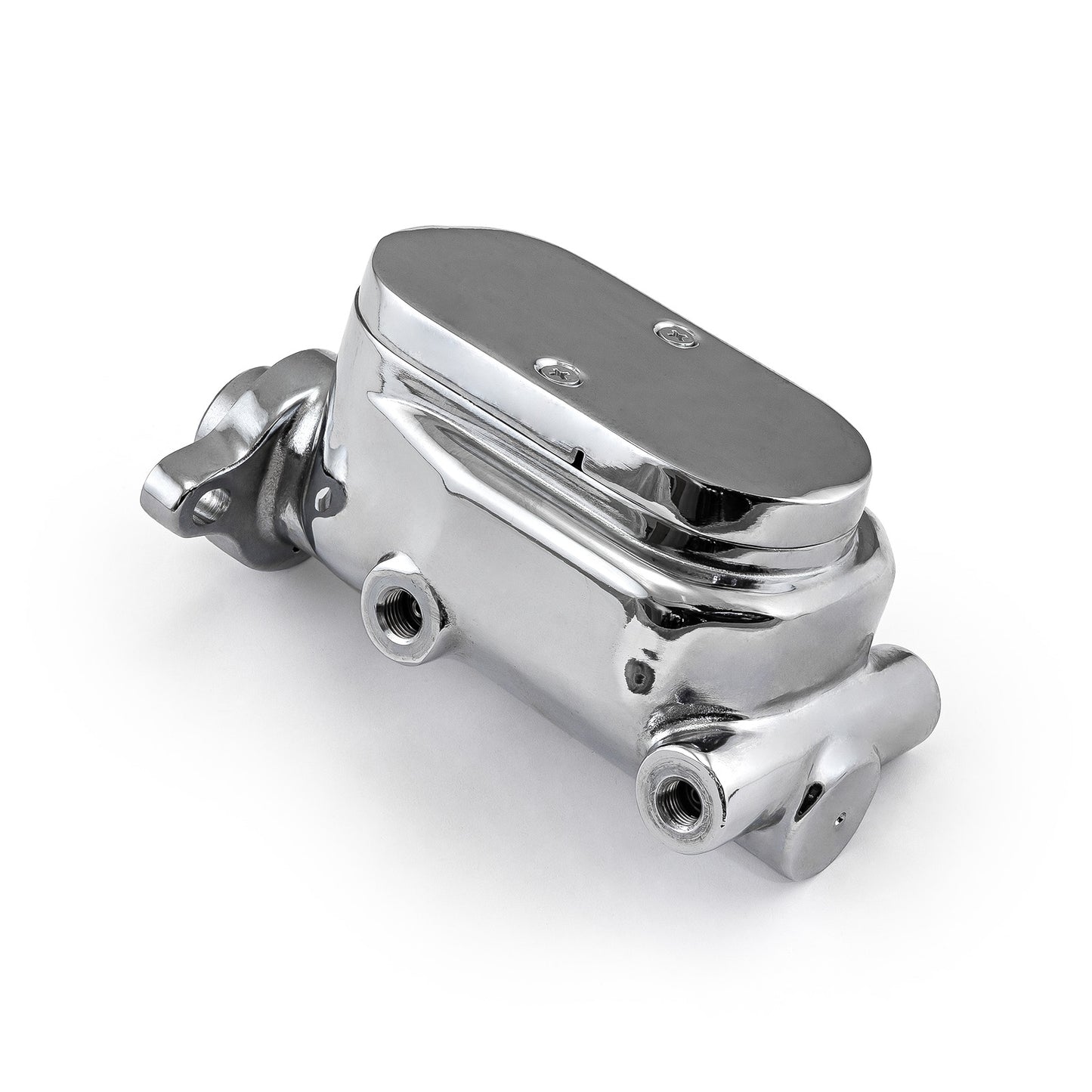 Cilindro maestro de freno universal GM de aluminio con parte superior lisa y cromado (diámetro interior de 1,000")