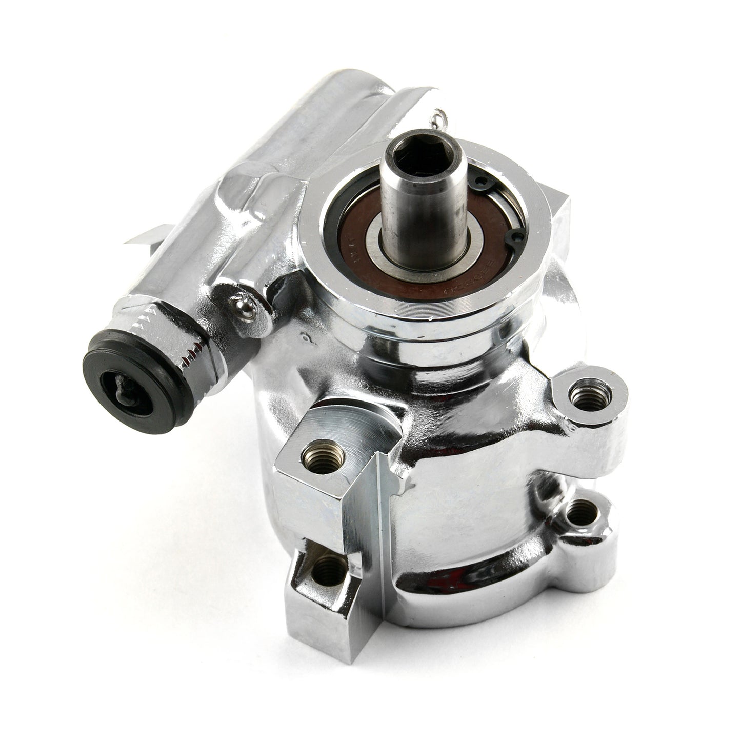 Bomba de dirección asistida con depósito remoto cromado para Chevy Gm 1980-01 Saginaw TC Tipo 2