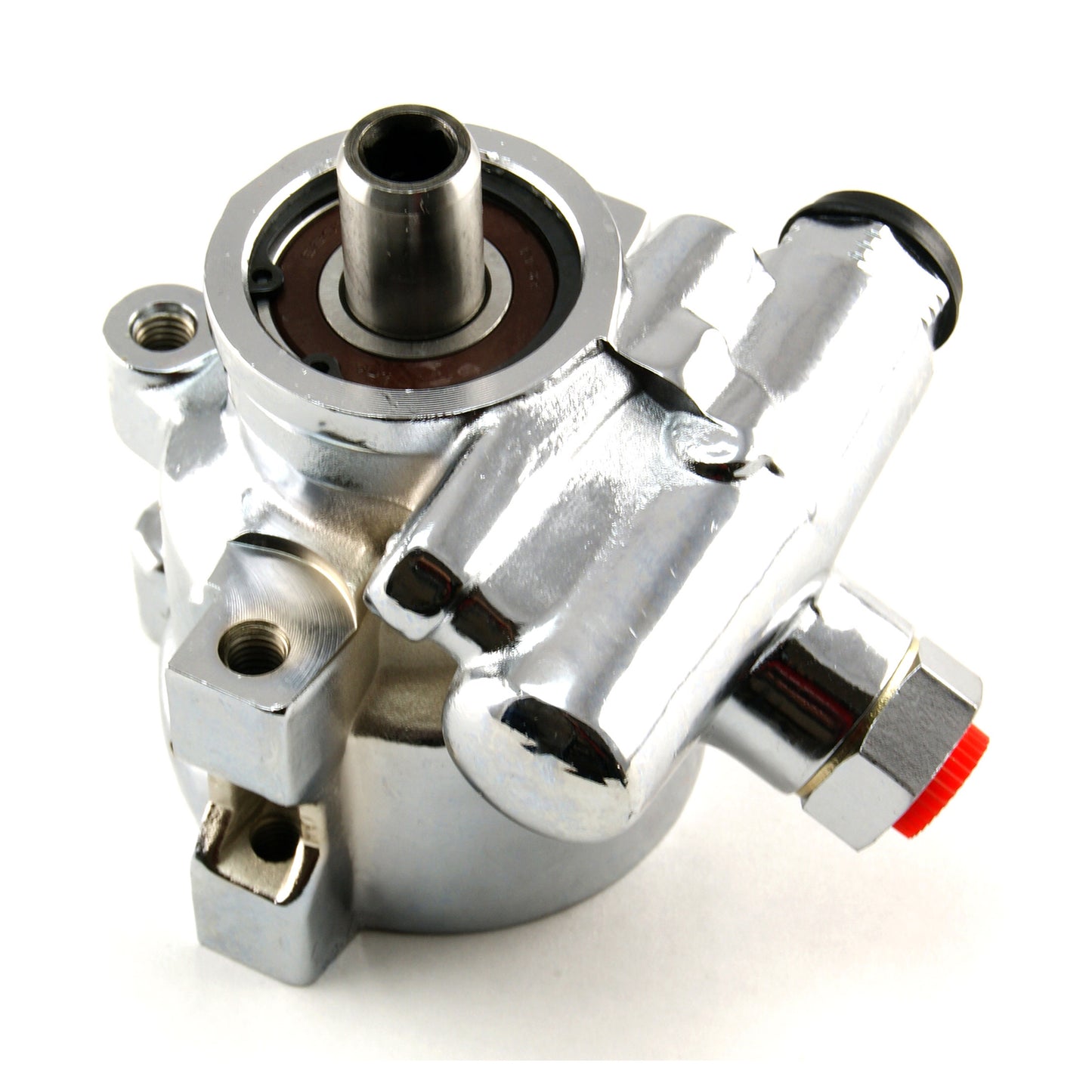 Bomba de dirección asistida con depósito remoto cromado para Chevy Gm 1980-01 Saginaw TC Tipo 2