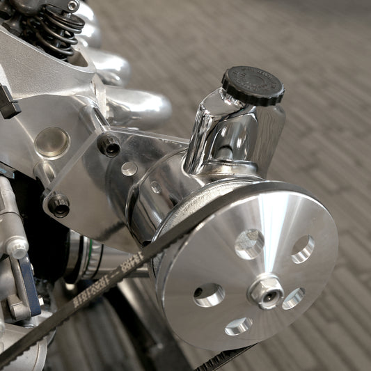 Bomba de dirección asistida Ford SB 289 302 Windsor, soporte y kit de polea de ranura en V