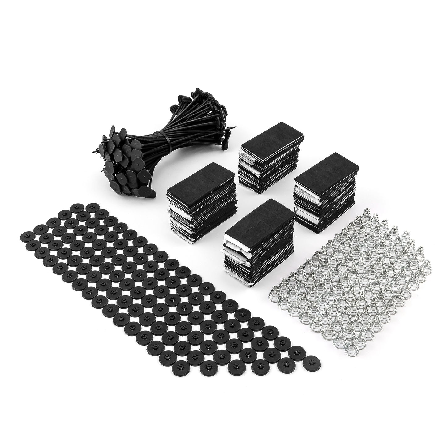 Kit de bridas universales para instalación de ventiladores eléctricos de 4", 9", 10", 12", 14" y 16" (100 unidades)