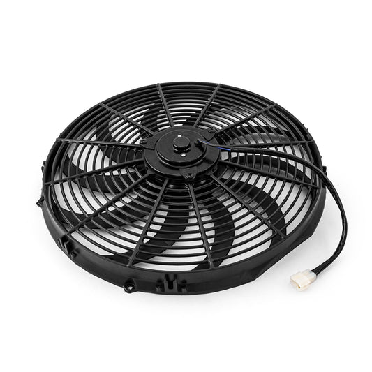 Ventilador térmico eléctrico con aspas en forma de S de 12 V y 16" reversible