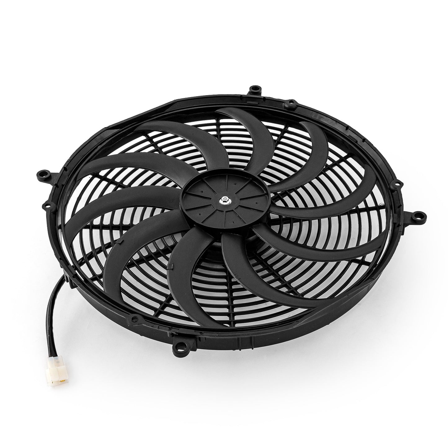Ventilador térmico eléctrico con aspas en forma de S de 12 V y 16" reversible