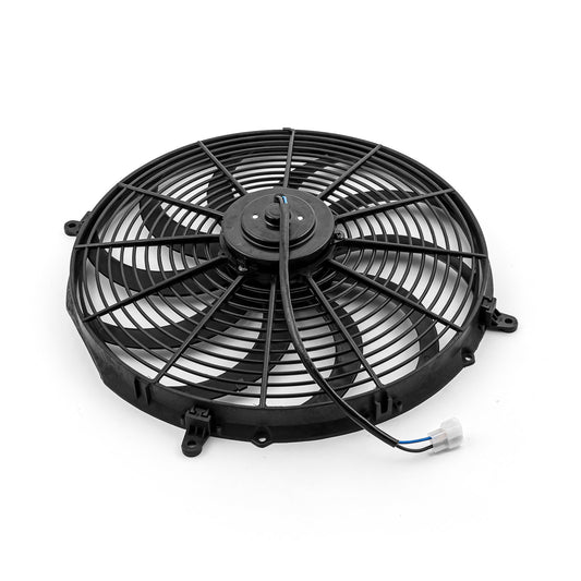 16" Reversable 12V 'S' Blade Radiator Electric Thermo Fan - Big Motor