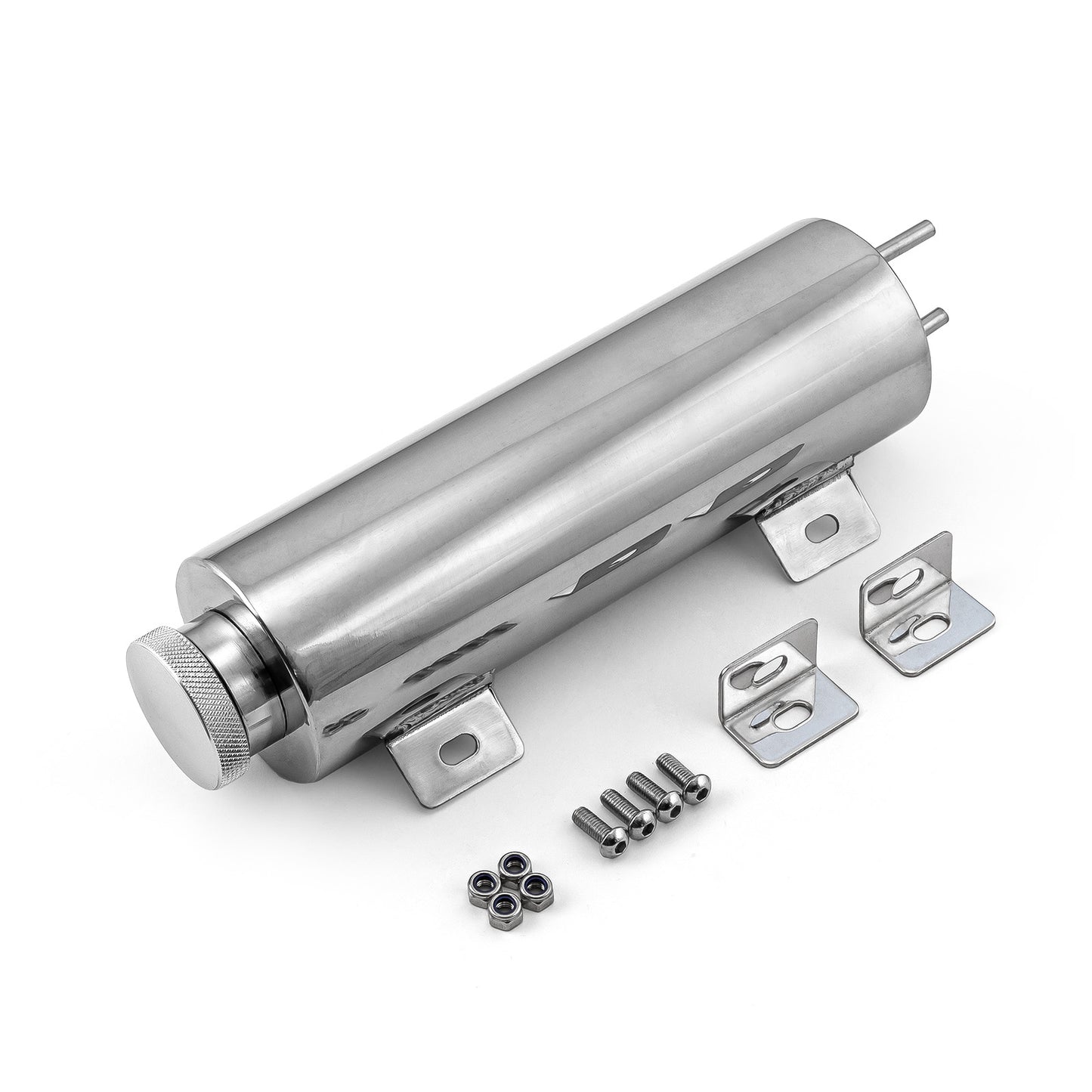 Tanque de desbordamiento de acero inoxidable de 3" x 11" con kit de soporte de montaje