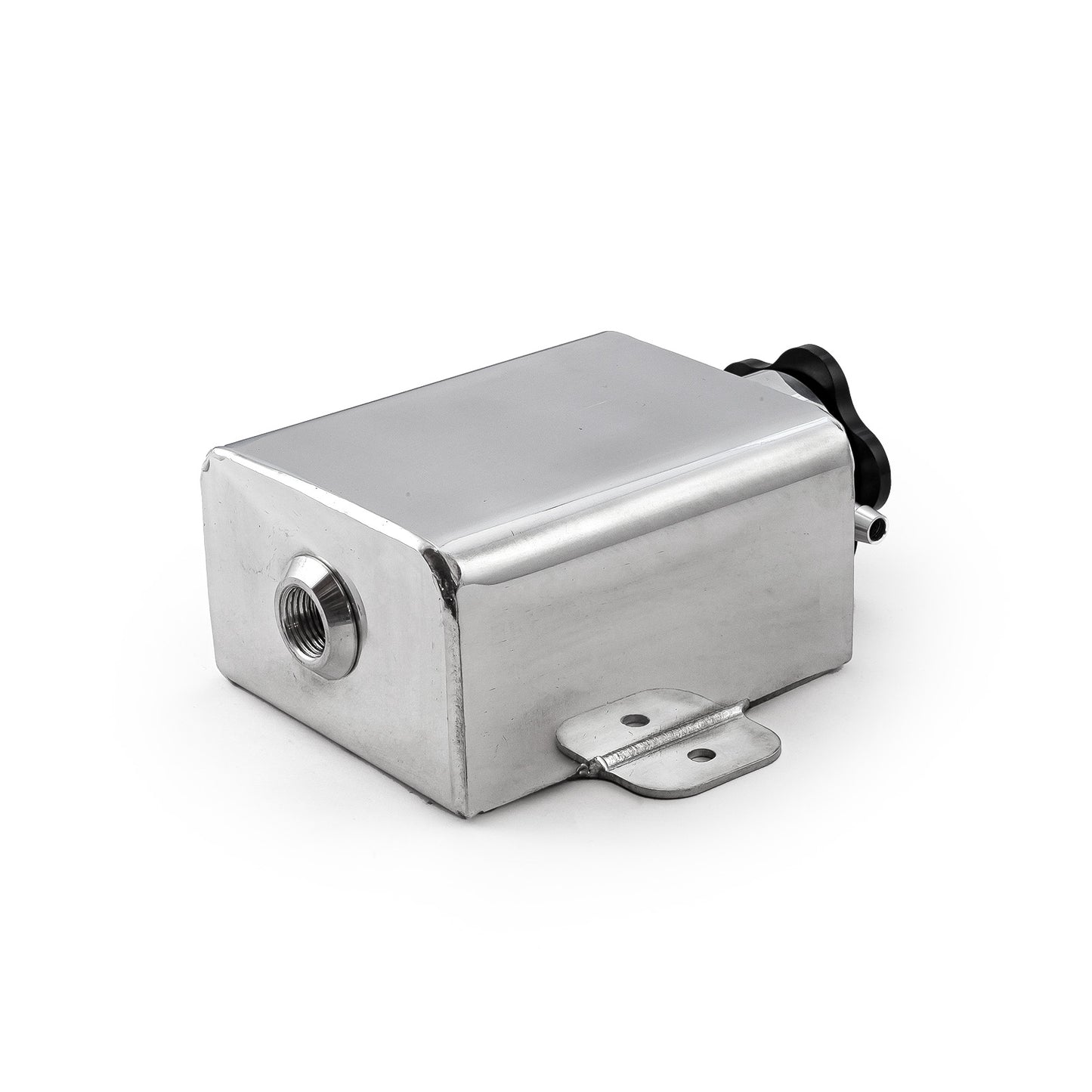 Universal Aluminum Fabricated Coolant Expansion Tank Polished With Billet Neck