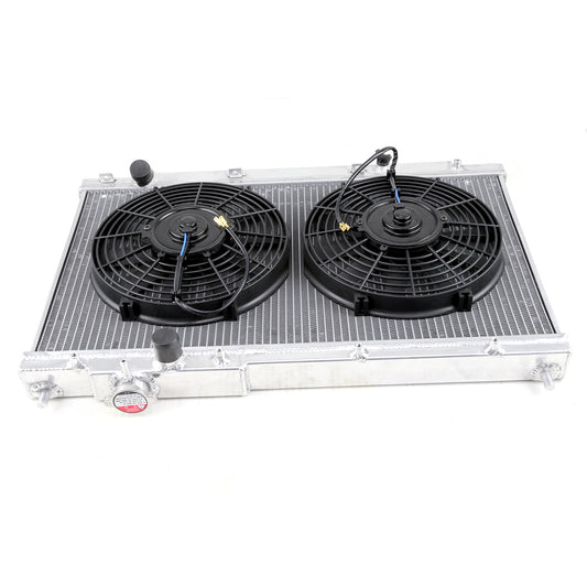 01-05 Civic Ex/Lx Em2 Es Mt Radiador de 2 filas + Ventilador eléctrico 2 x 10