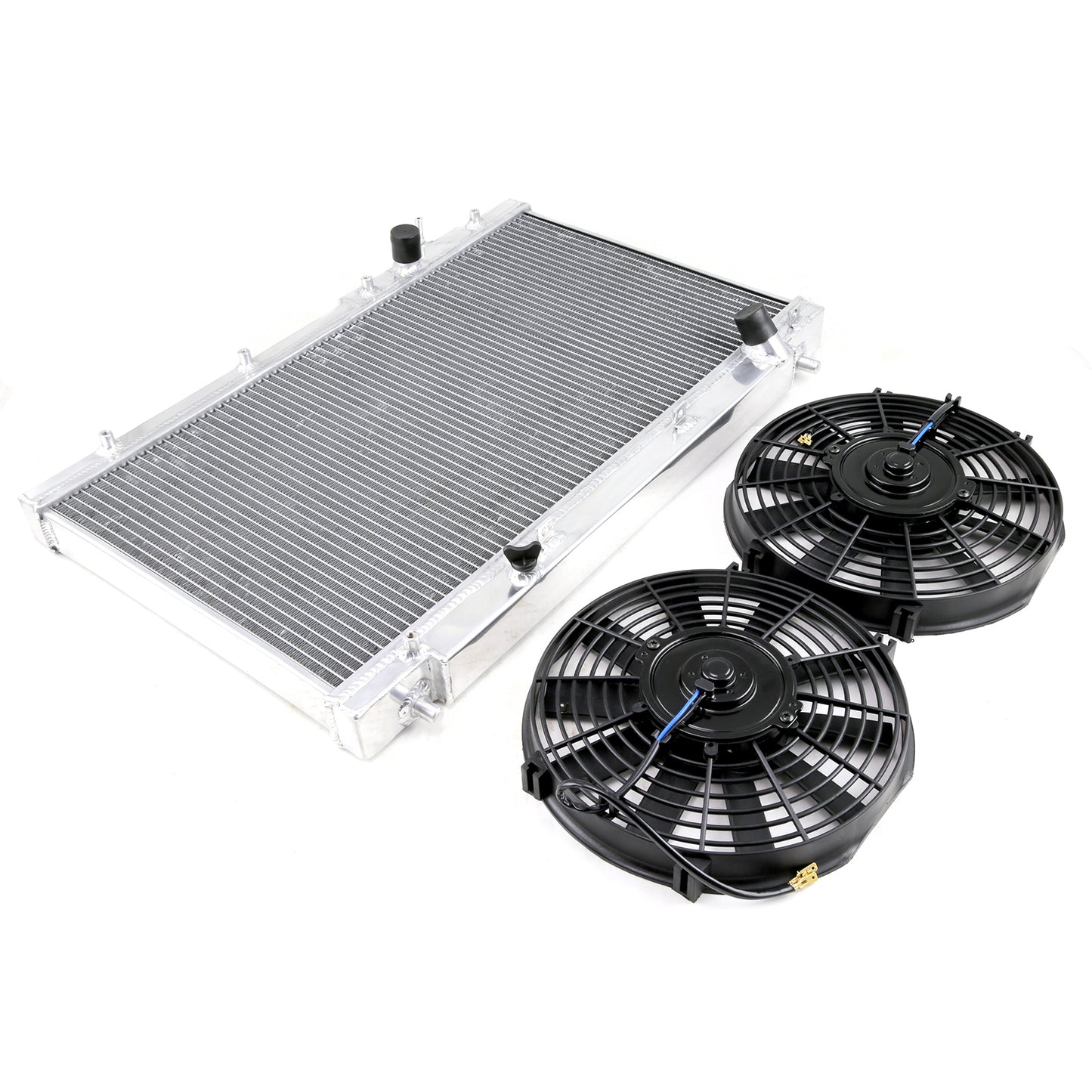 01-05 Civic Ex/Lx Em2 Es Mt Radiador de 2 filas + Ventilador eléctrico 2 x 10
