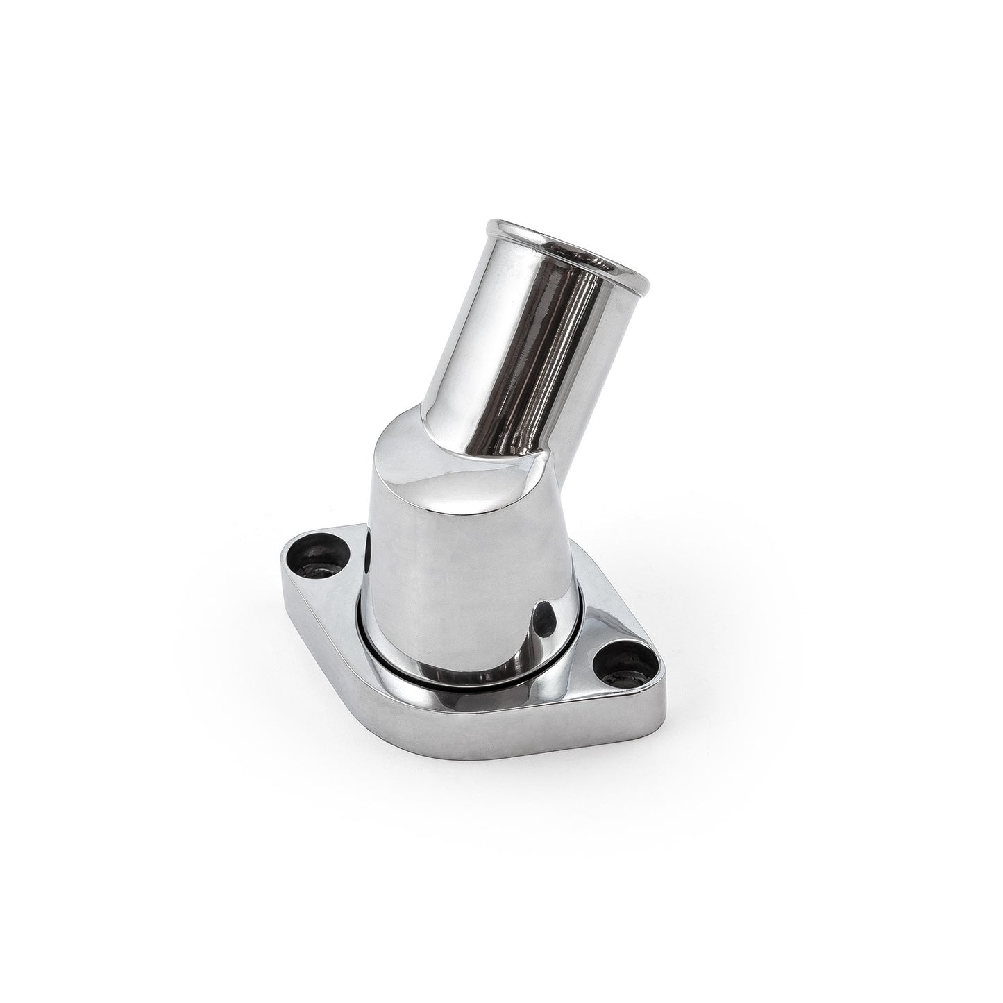 Carcasa de termostato de aluminio con cuello de agua pulido y giro de 45 grados para Chevy SBC 350