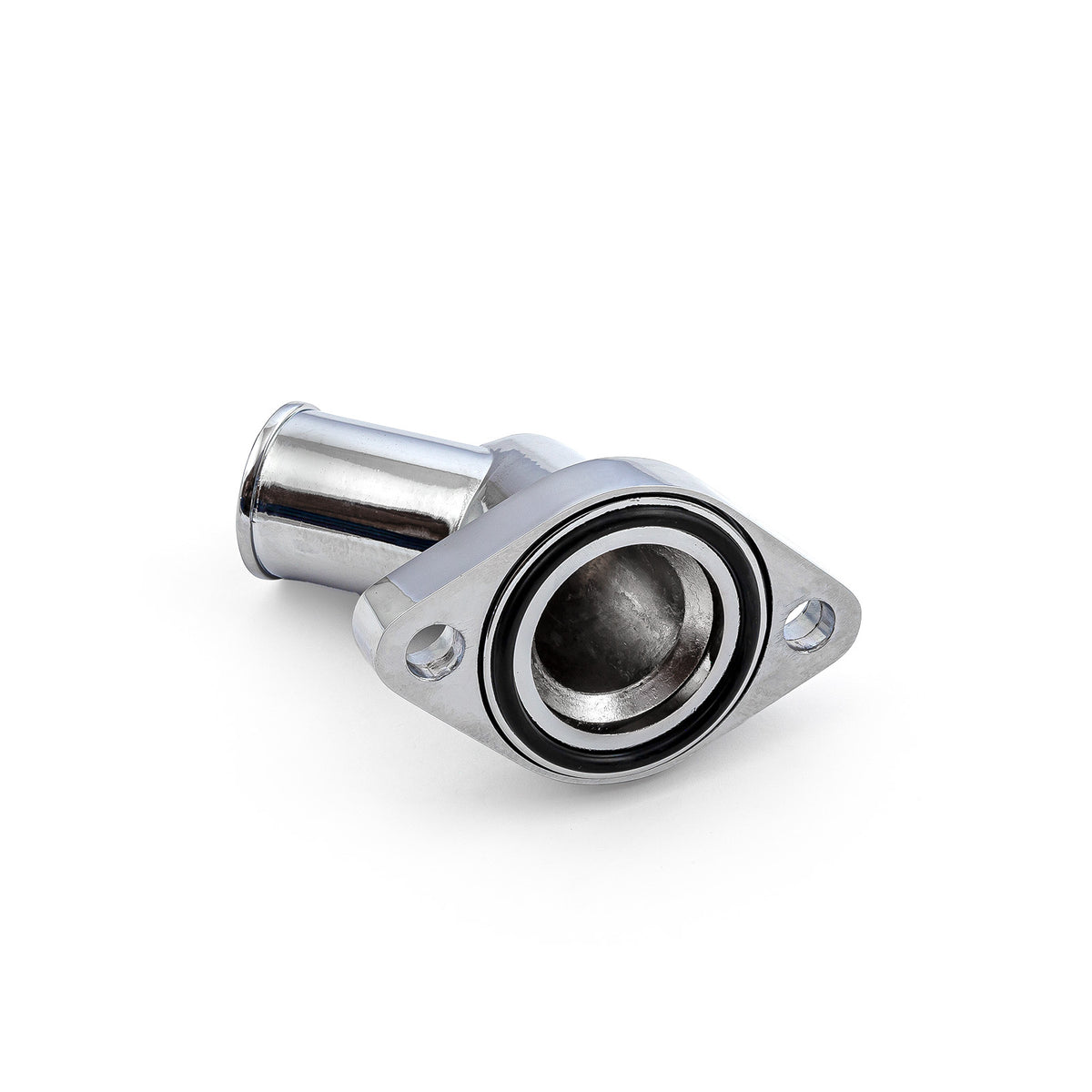 Chevy SBC 350 45 Degree Swivel Aluminum Thermostat Housing Water Neck Chrome