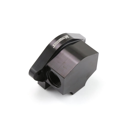 Remote 0 Degree Billet Aluminum Thermostat Housing Water Neck Black