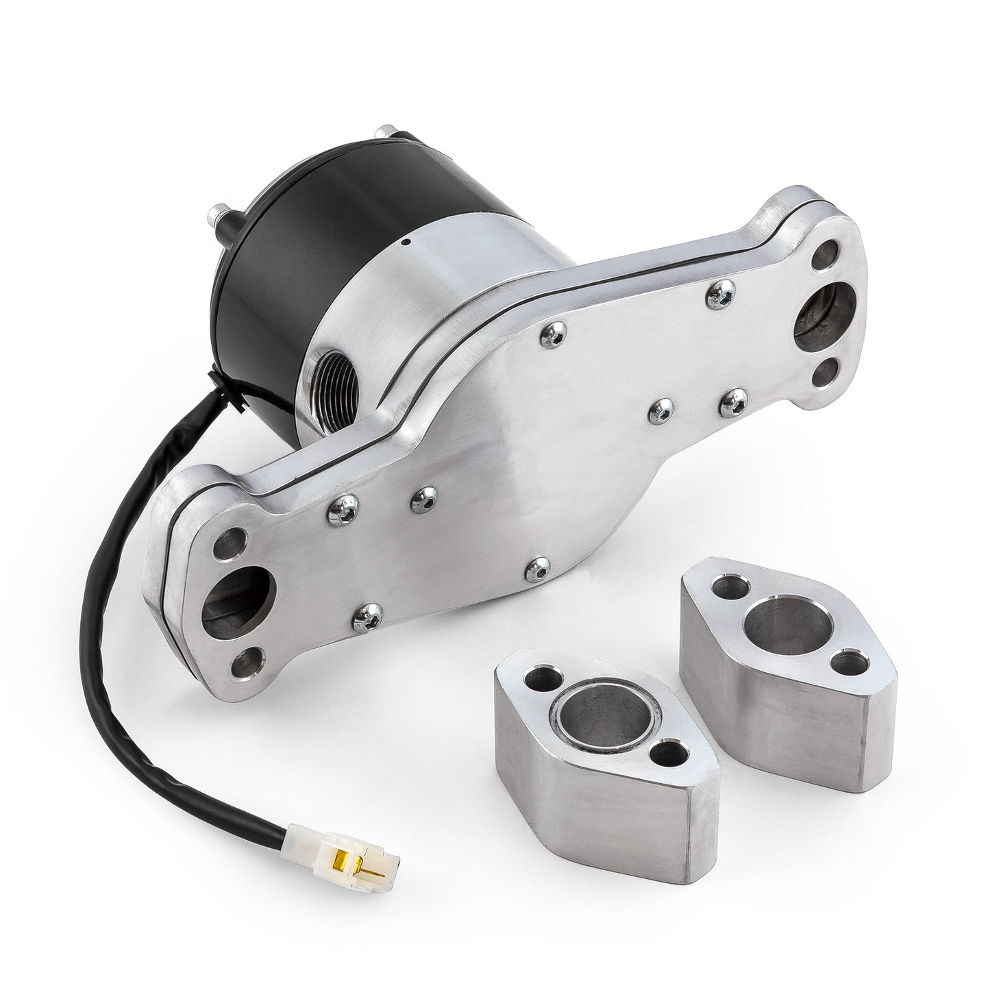 Bomba de agua eléctrica Chevy SBC 350 Slimline de 40+ Gpm, pulida