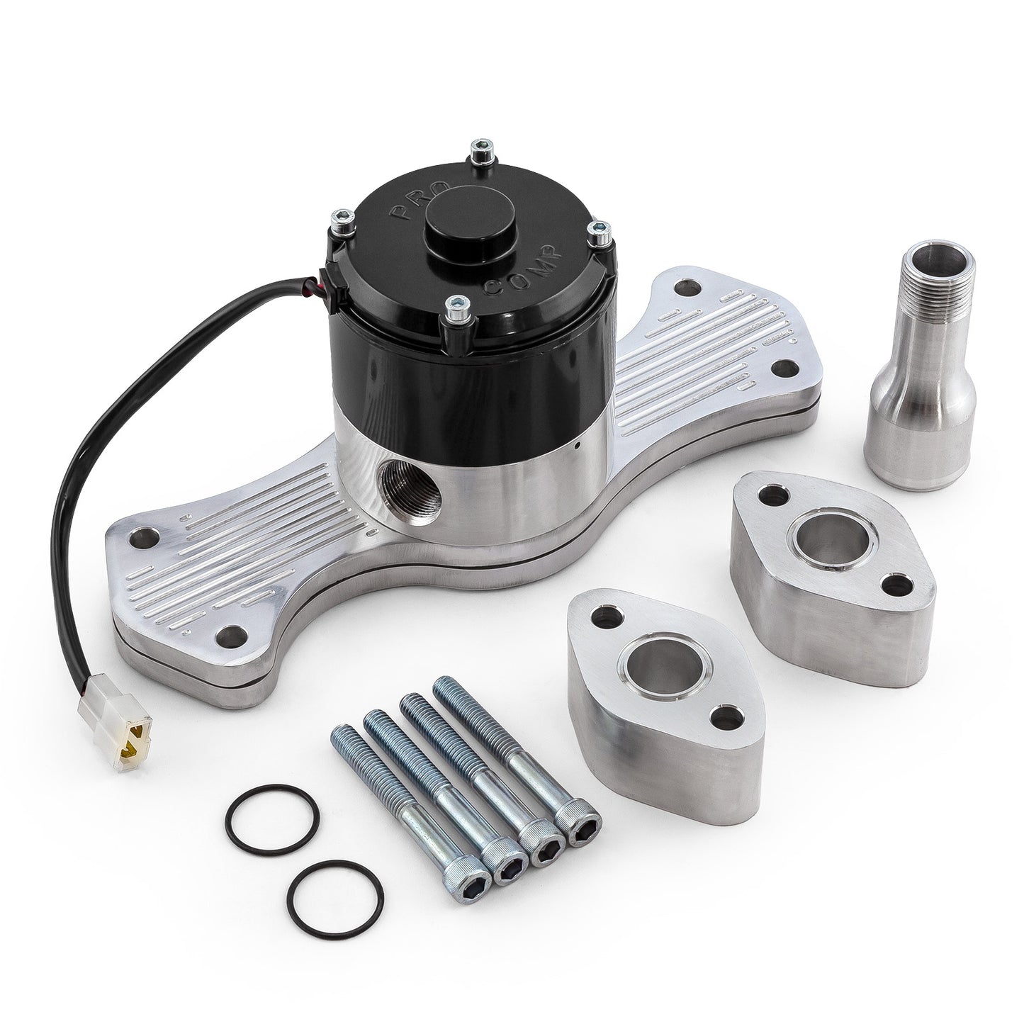 Bomba de agua eléctrica Chevy BBC 454 Slimline de 40+ GPM pulida
