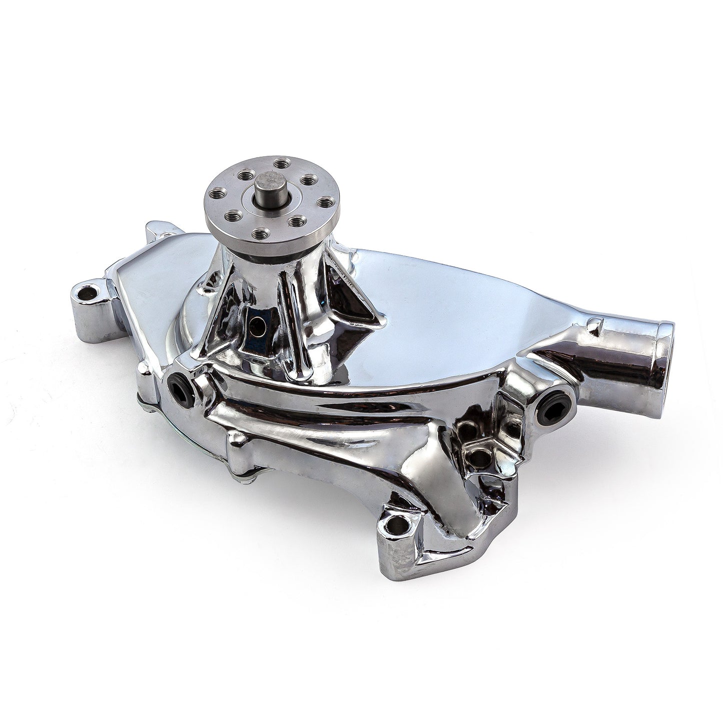 Bomba de agua corta de aluminio de alto volumen Chevy BBC 454 cromada