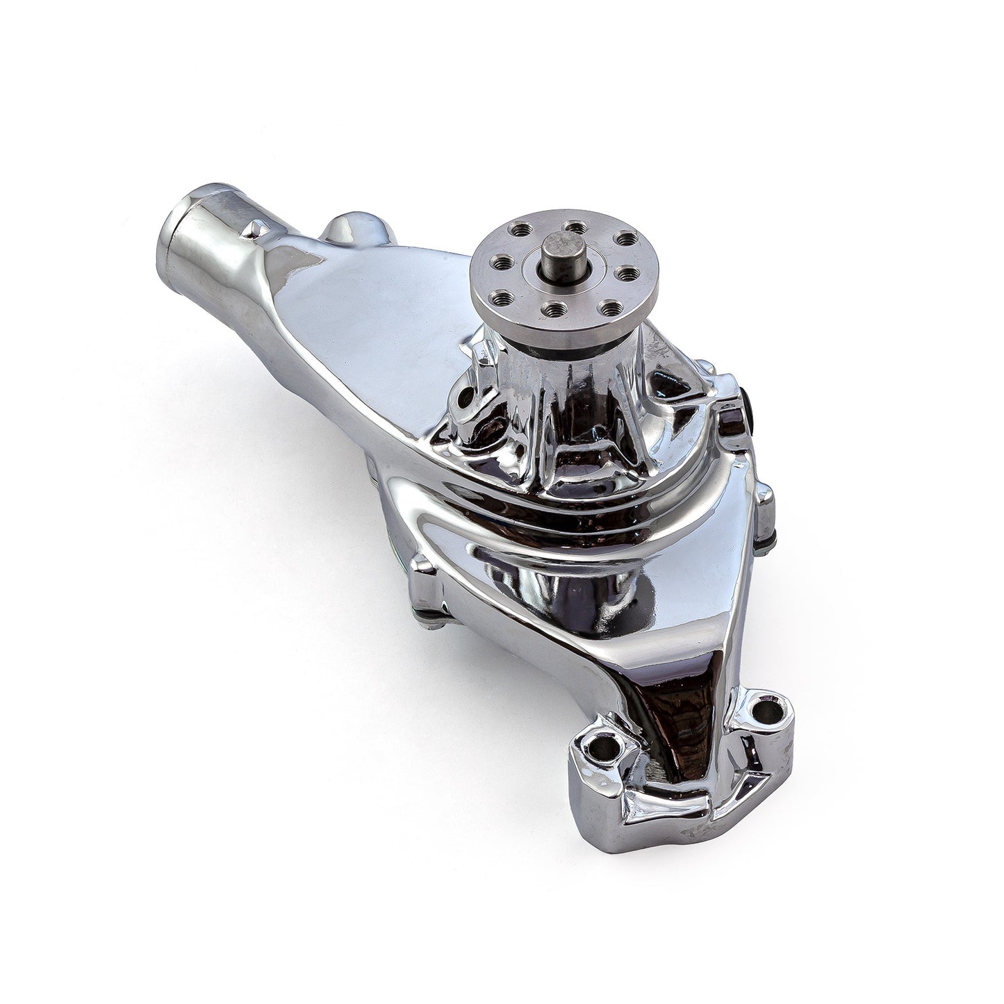 Bomba de agua corta de aluminio de alto volumen Chevy BBC 454 cromada