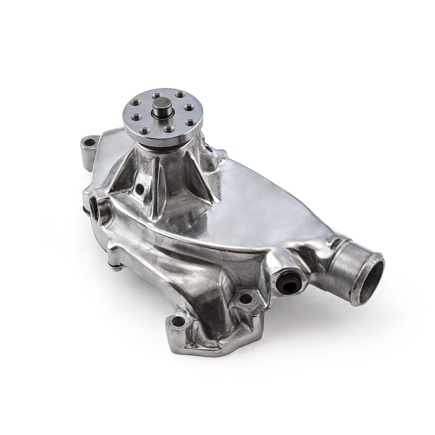 Bomba de agua corta de aluminio pulido de alto volumen para Chevy BBC 454