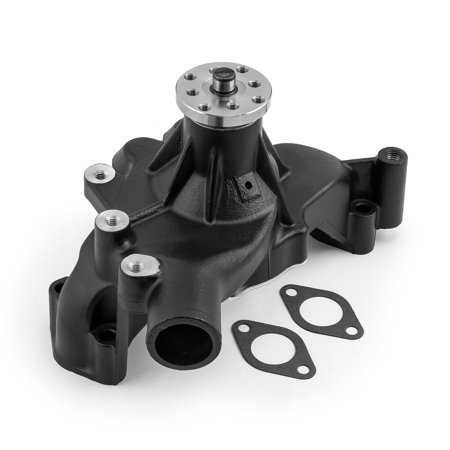 Bomba de agua larga de aluminio de alto volumen Chevy BBC 454, color negro