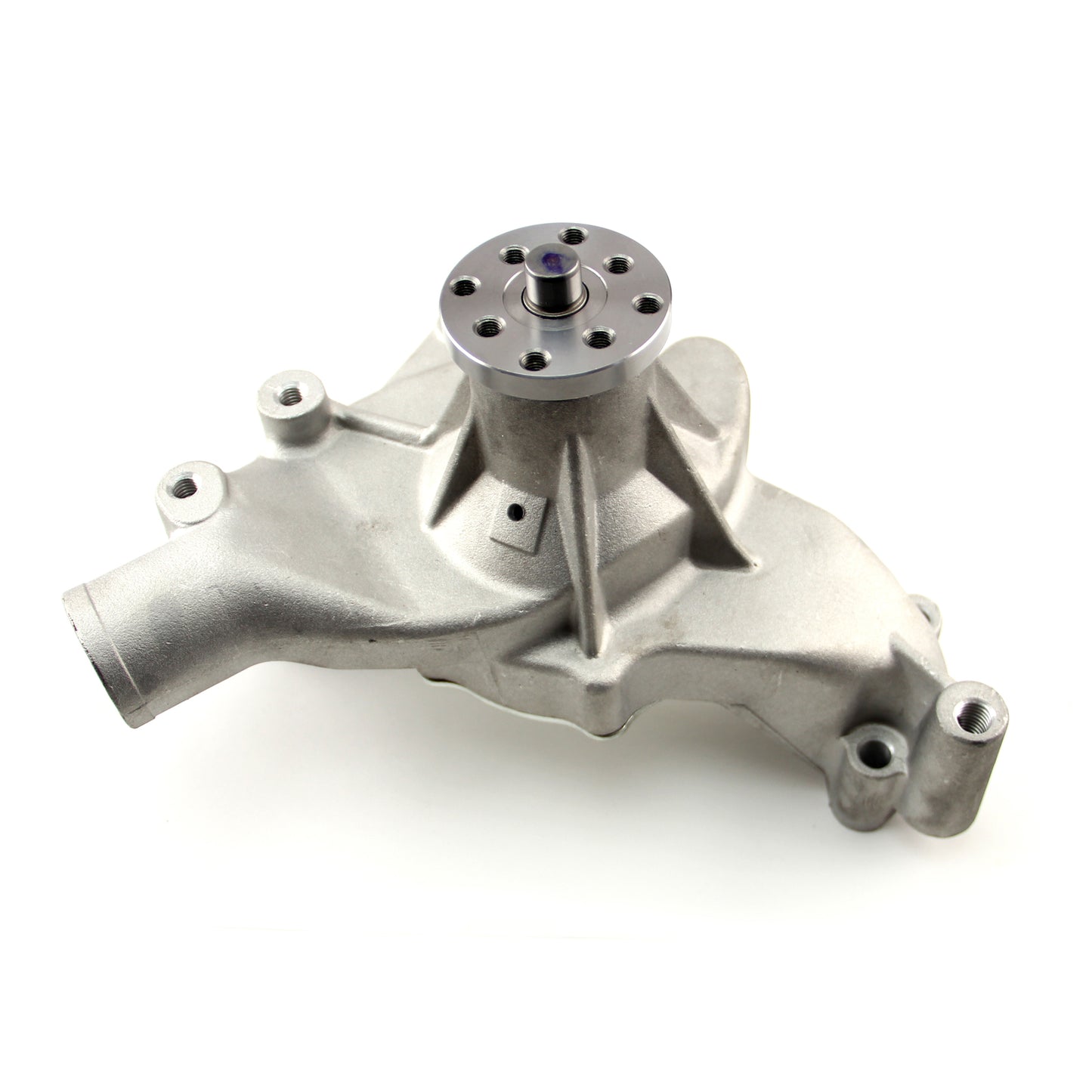 Bomba de agua larga de aluminio de alto volumen Chevy BBC 454 satinada