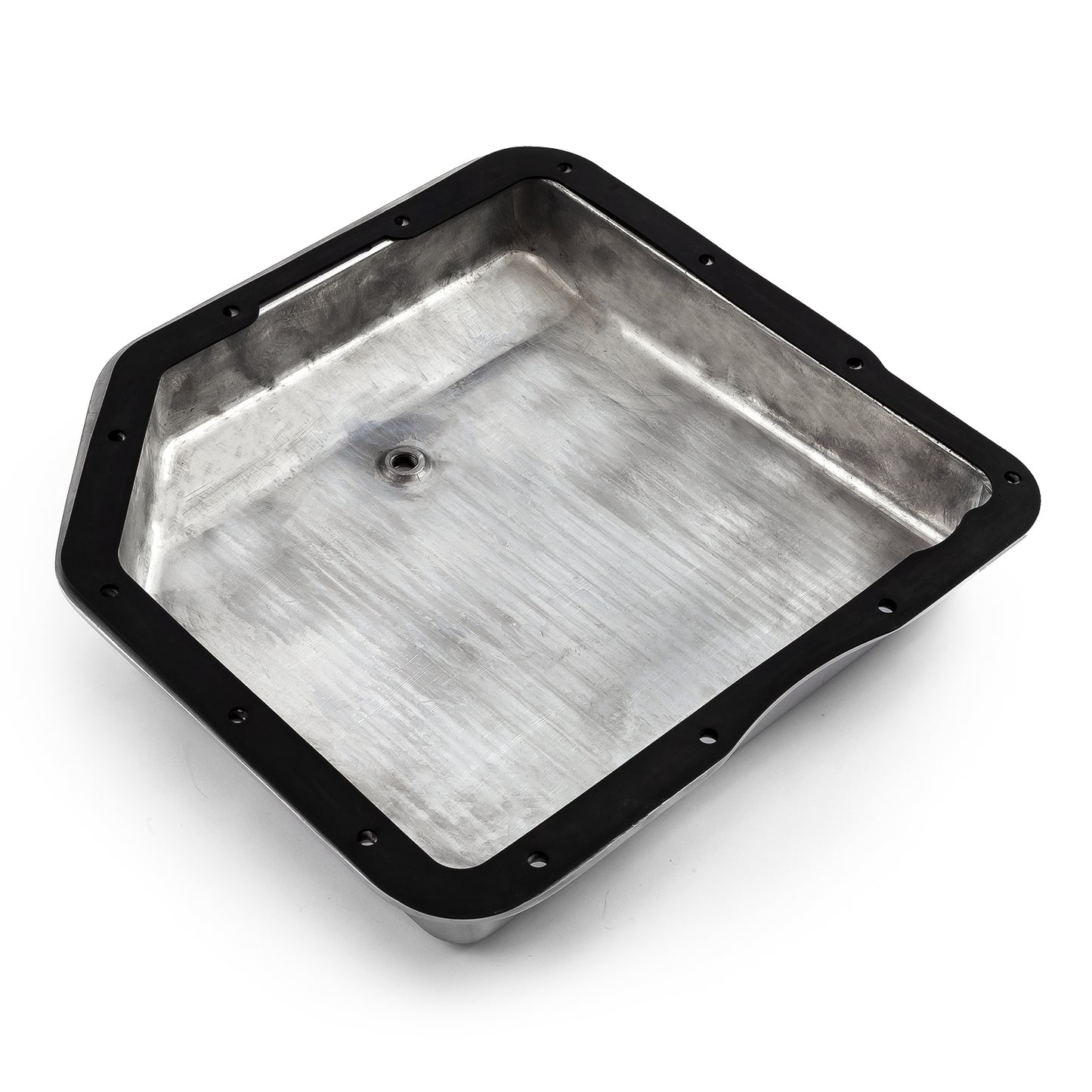 Cárter de aceite de transmisión de aluminio con aletas Turbo TH350 pulido