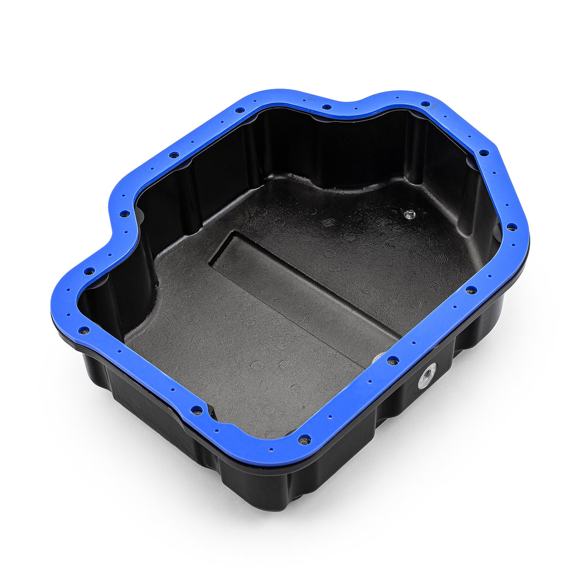 Cárter de aceite de transmisión de alto volumen de aluminio Turbo 400 TH400 con aletas fundidas en negro