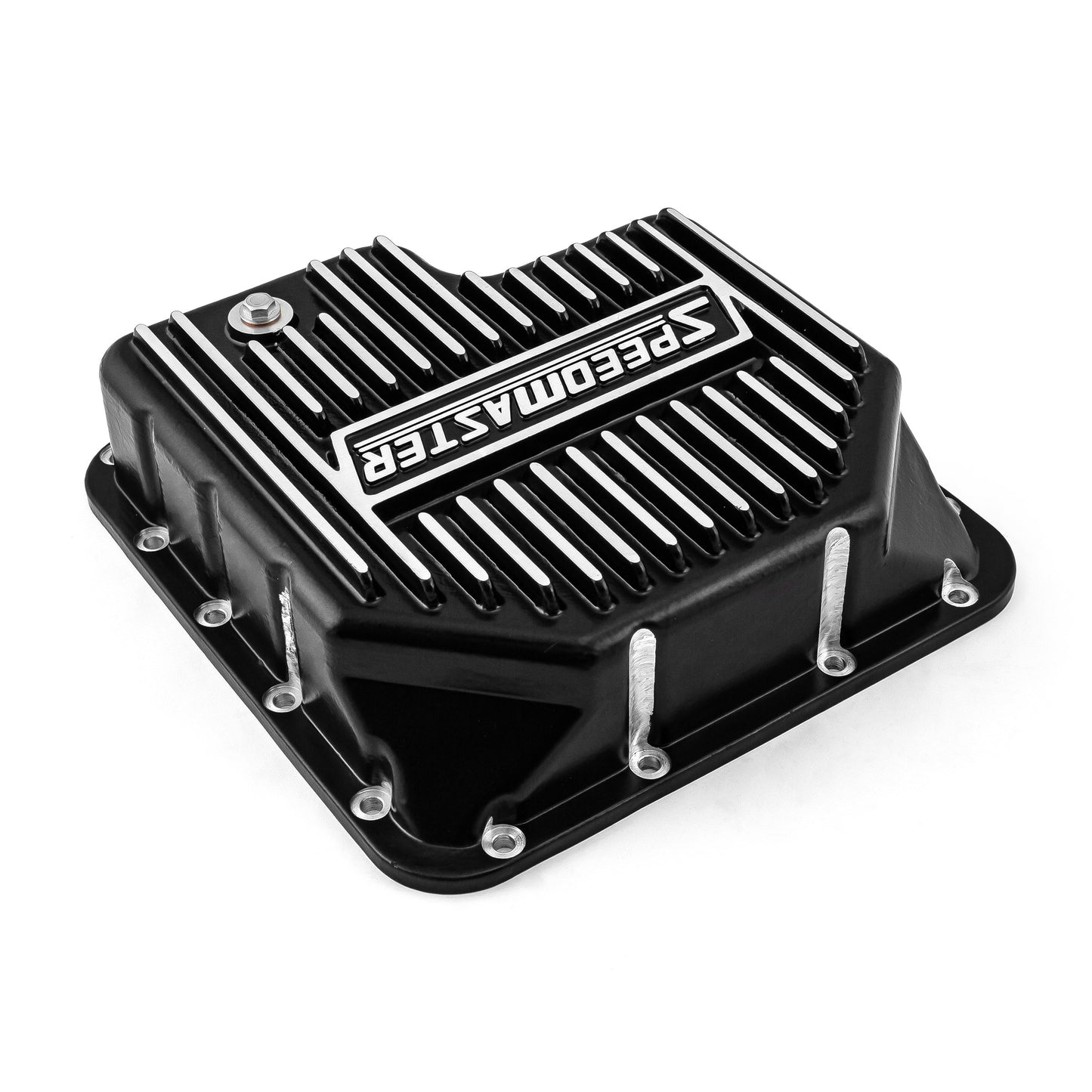 Cárter de aceite de transmisión de alto volumen Ford C6 de aluminio fundido con aletas negras