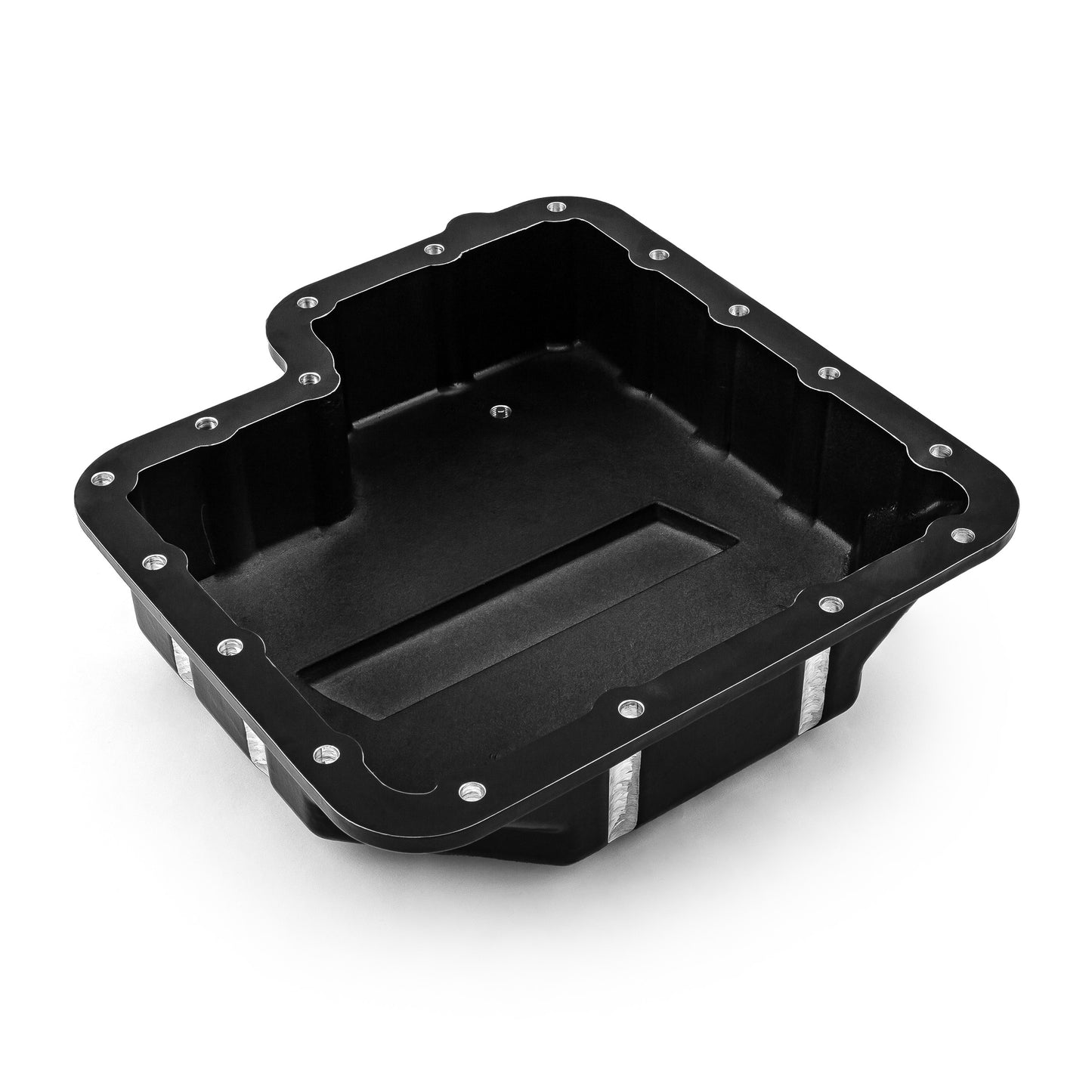 Ford C6 High Volume Transmission Oil Pan Cast Aluminum Finned Black