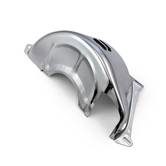 Cubierta antipolvo cromada para volante de inercia Chevy GM Turbo Th350 400 (ranura de arranque de 2 7/8")