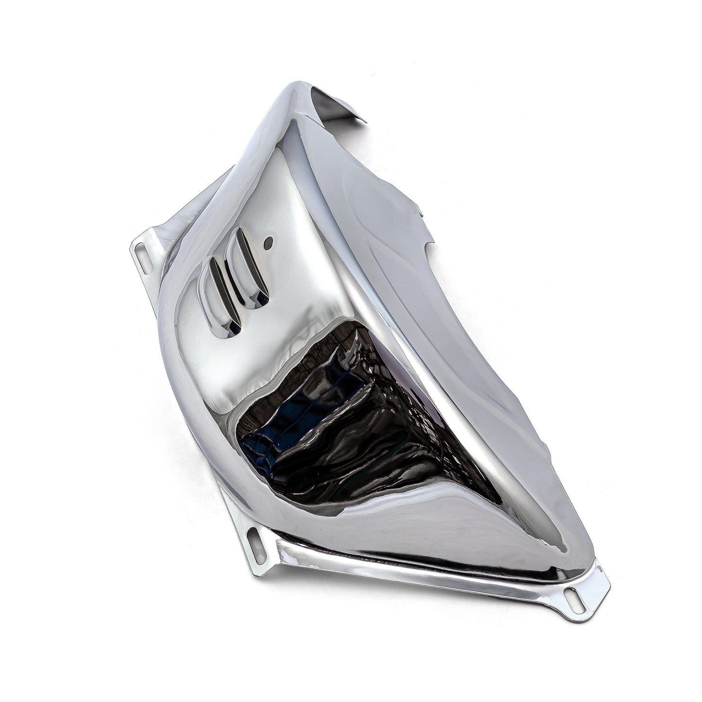 Chevy Gm Turbo Th350 400 Flywheel Dust Cover Chrome (2 7/8" Starter Slot)