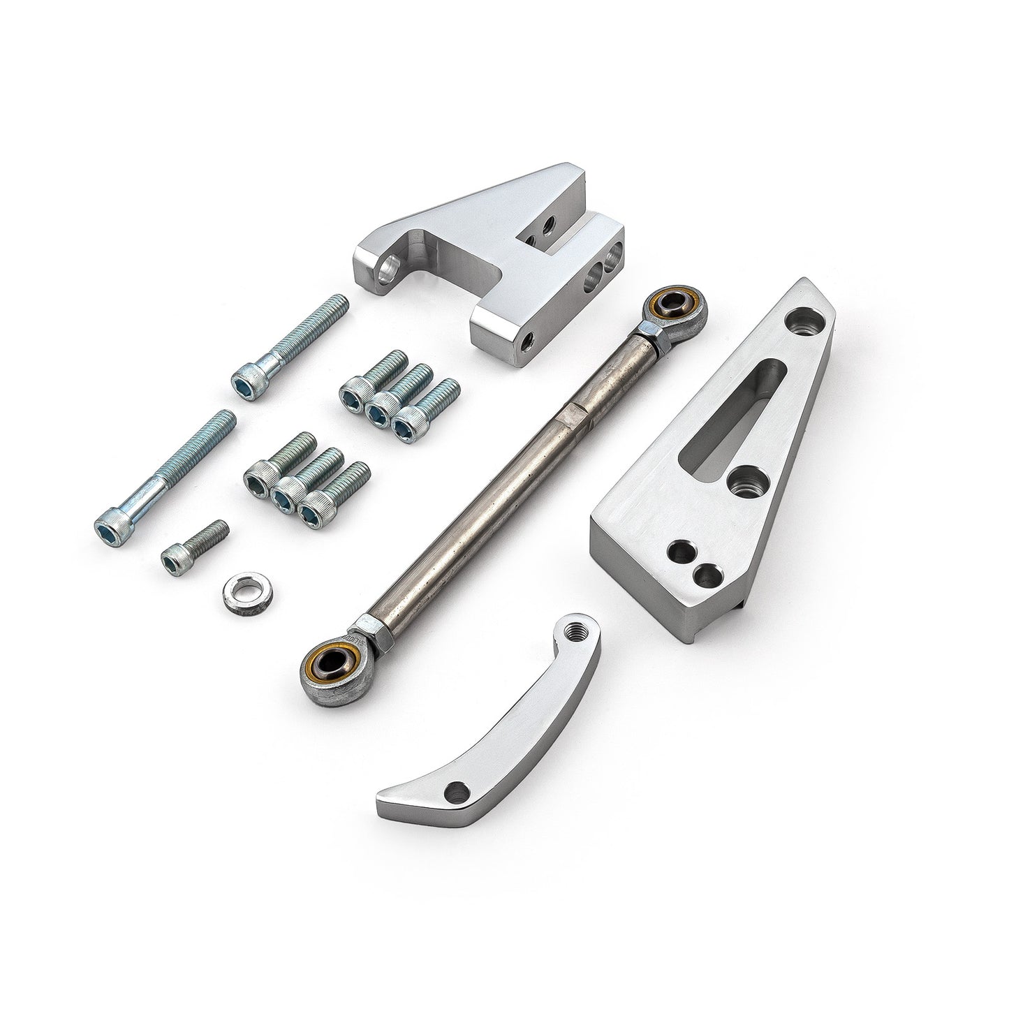 Kit de soporte de alternador de aluminio pulido para bomba de agua corta Chevy SBC 350 Swp