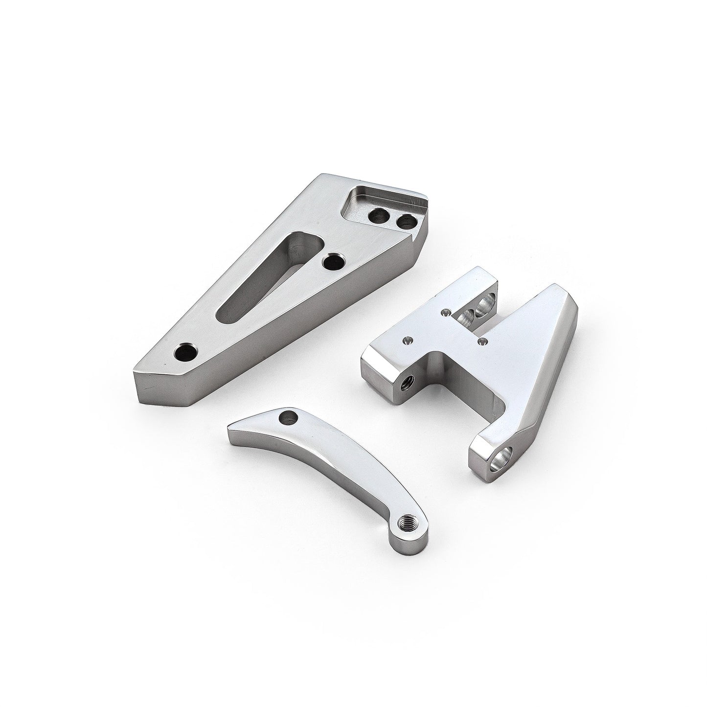 Kit de soporte de alternador de aluminio pulido para bomba de agua corta Chevy SBC 350 Swp