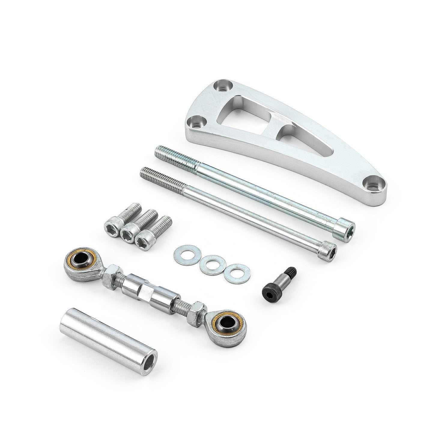 Chevy BBC 454 Long Water Pump High Mount Aluminum Alternator Bracket Polished