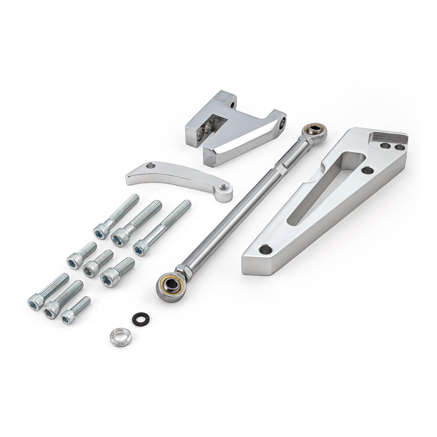 Kit de soporte de alternador de aluminio pulido para bomba de agua corta Chevy BBC 454 SWP